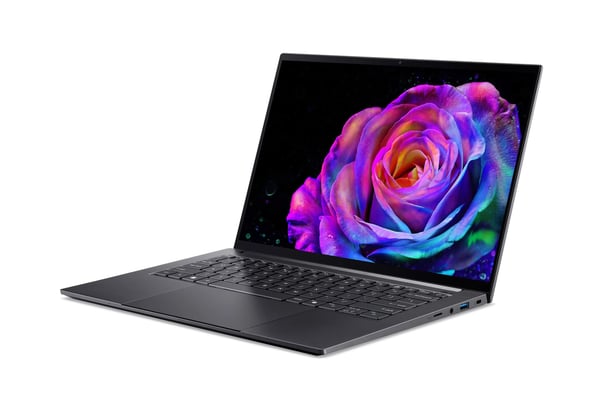 Acer Swift SFX14-73G-975F Intel Core Ultra 9 285H Bärbar dator 36,8 cm (14.5") Pekskärm WQXGA+ 32 GB LPDDR5x-SDRAM 2 TB SSD NVIDIA GeForce RTX 5070 Wi-Fi 6E (802.11ax) Windows 11 Home Grå