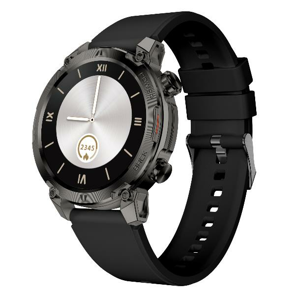 Nilox NXSWTRAILROUND Smartwatch og sportsur 3,53 cm (1.39") Digital 360 x 360 pixel Berøringsskærm Sort