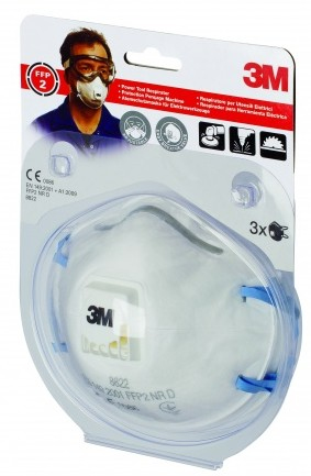 3M 8822C3 Ansiktsmask 3 styck FFP2