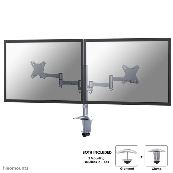 Neomounts FPMA-D1330DSILVER skærmbeslag og -stativer 68,6 cm (27") Skrivebord Sølv