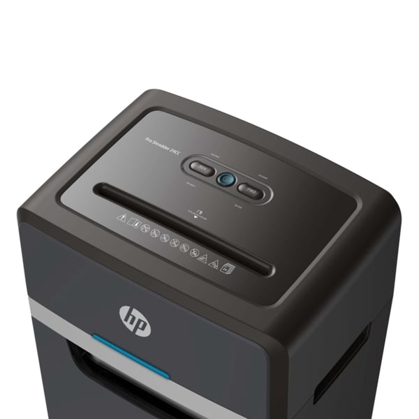 HP Pro Shredder 24CC dokumentförstörare Partikelsnitt 55 dB 22 cm Svart