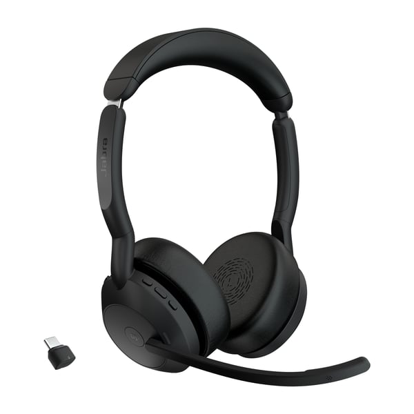 Jabra Evolve2 55 Headset Trådløs Kontor/Callcenter USB Type-C Bluetooth Opladningsstativ