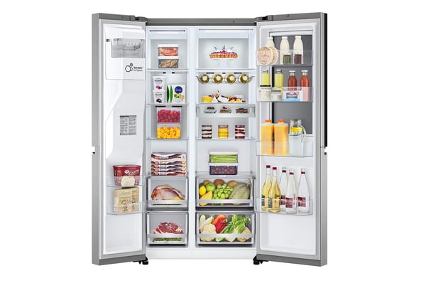 LG GSXE90MBDD Kombinerad kyl/frys side-by-side Fristående 628 l Rostfritt stål