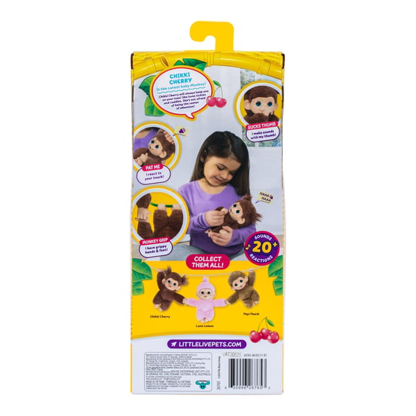 Moose Toys Little Live Pets My Baby Monkey 'Chikki Cherry'