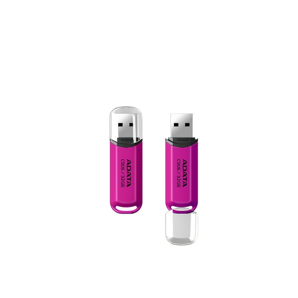 ADATA AC906-32G-RPP USB-nøgle 32 GB USB Type-A 2.0 Lyserød, Transparent