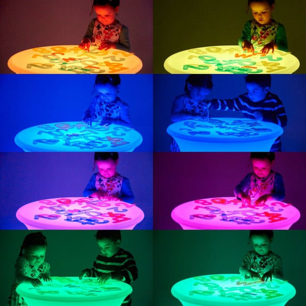 Tickit Sensory Mood Table natlys til baby Fritstående Hvid