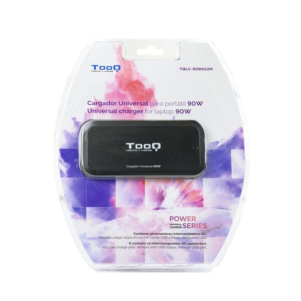 TooQ TQLC-90BS02M oplader til mobil enhed Digital videokamera, Digitalt kamera, MP3, Mobiltelefon Sort Vekselstrøm Indendørs