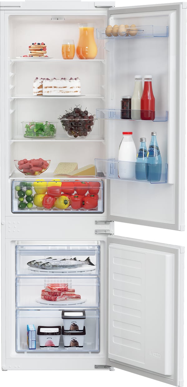 Beko BCSA285K4SN kombinerad kyl/frys Inbyggd 271 l Vit