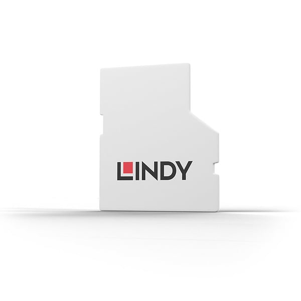 Lindy 40479 portblokering SD card Hvid Acrylonitrilbutadienstyren