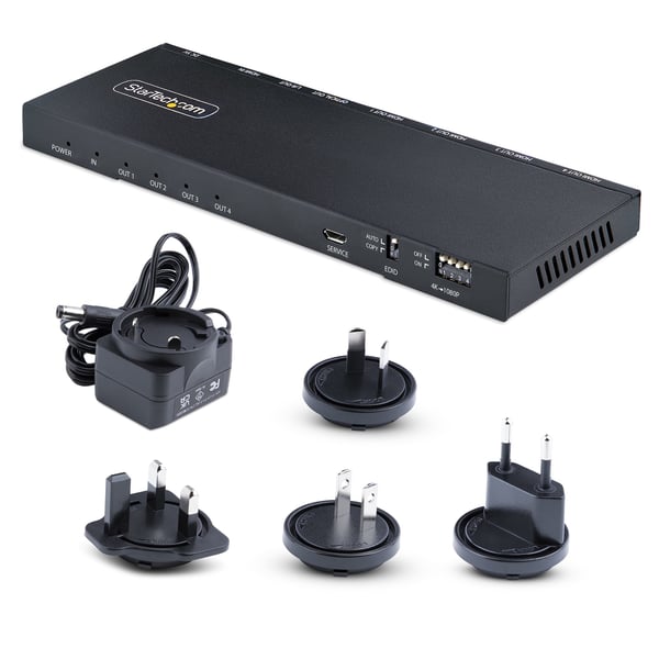 StarTech.com 4-Port HDMI-splitter, 4K 60Hz HDMI 2.0-video, 1 ingång 4 utgångar HDMI-splitter, 4K HDMI-splitter