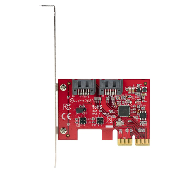 StarTech.com 2 Port PCIe SATA RAID-kontroller - PCIe SATA hårdvaru-RAID-kontroller - PCIe-hårddisk