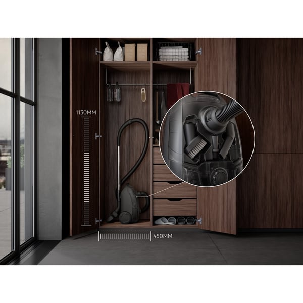 AEG AB51C1GG 3 L Tromle vakuum Dry 750 W Støvpose