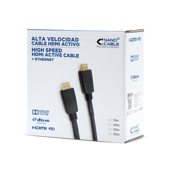 Nanocable 10.15.1820 HDMI-kaapeli 20 m HDMI-tyyppi A (vakio) Musta
