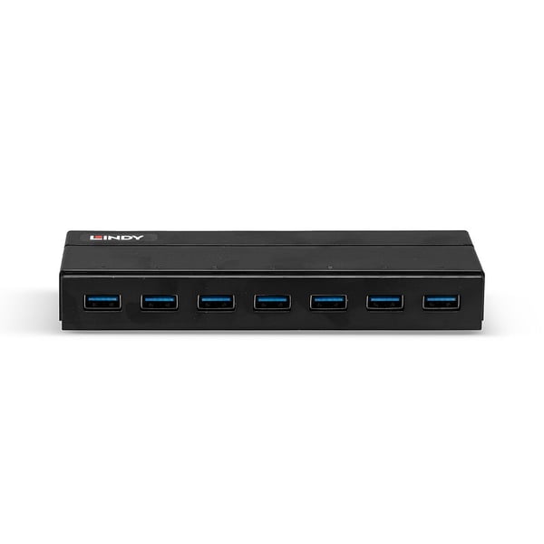 Lindy 43228 gränssnittshubbar USB 3.2 Gen 1 (3.1 Gen 1) Type-A 5000 Mbit/s Svart
