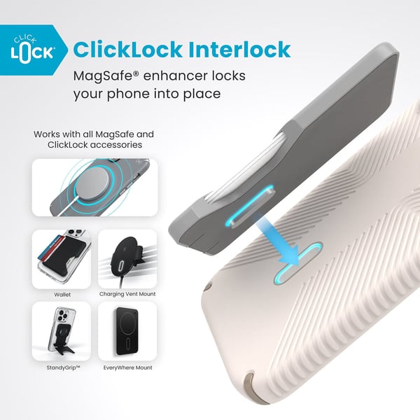 Speck Presidio2 Grip ClickLock & MagSafe til iPhone 16 Plus beige