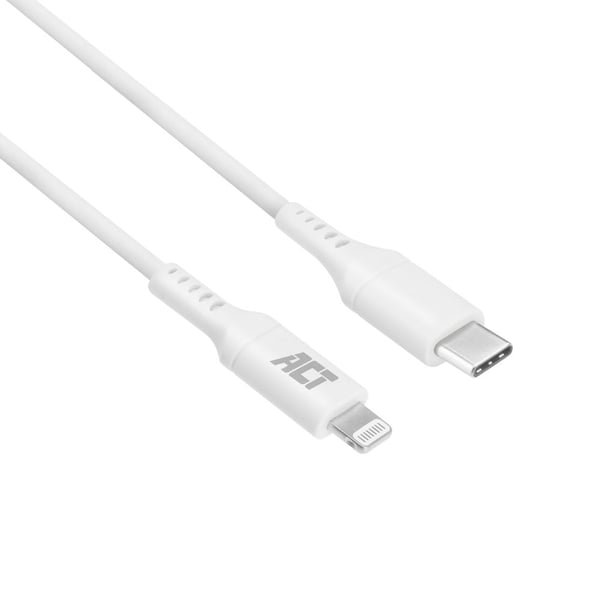 ACT AC3014 Lightning kabel 1 m Hvid