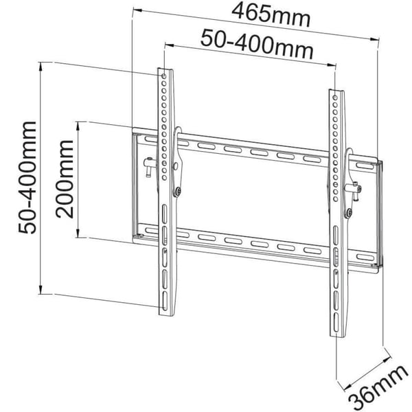 Techly ICA-PLB 161M TV-kiinnike 139,7 cm (55") Musta