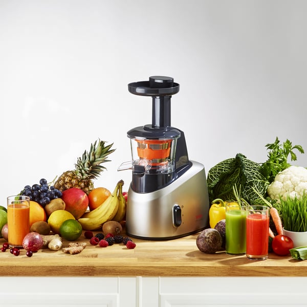 Tefal Infiny Juice ZC255B Långsam juicepress 200 W Grå, Silver