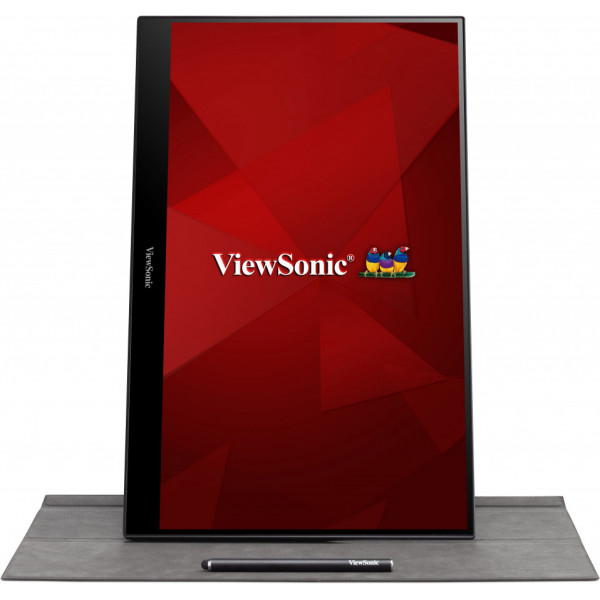Viewsonic TD1655 platta pc-skärmar 39,6 cm (15.6") 1920 x 1080 pixlar Full HD LED Pekskärm Flera användare Svart, Silver