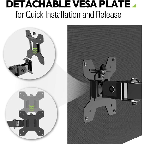 Techly ICA-LCD 503BK skærmbeslag og -stativer 81,3 cm (32") Skrivebord Sort