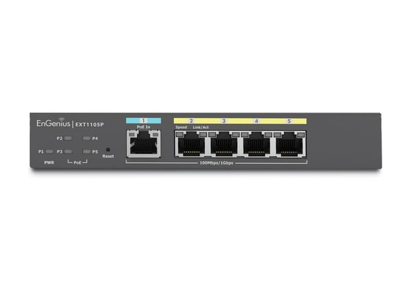 EnGenius EXT1105P netværksswitch Administreret L2 Gigabit Ethernet (10/100/1000) Strøm over Ethernet (PoE) Sort