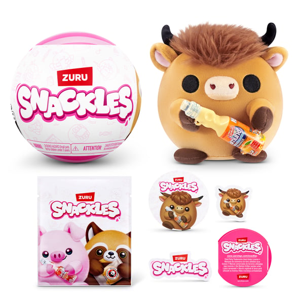 Snackles licenseret serie 3 12 cm plysdyr
