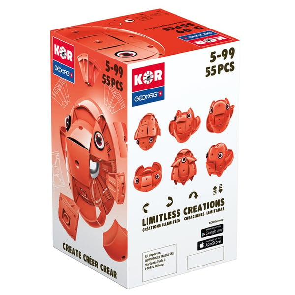 Geomag KOR 2.0 Pantone 485 Red 55 pcs Neodymmagnetleksak