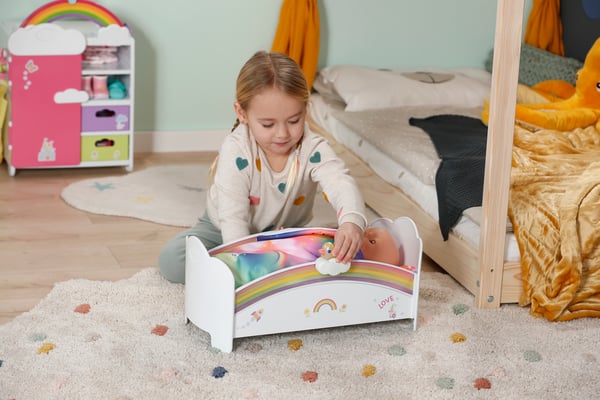BABY born Rainbow Bed Dukke seng/vugge