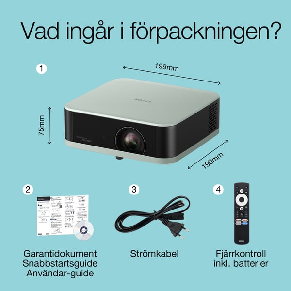 Epson Home Cinema Lifestudio Pop – EF-61G Ice Green