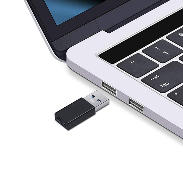 Ewent EW9650 kabelomvandlare (hane/hona) USB Type-A USB Type-C Svart
