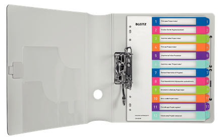 Esselte 1244-00-00 Numerisk faneindeks Polypropylen (PP) Flerfarvet