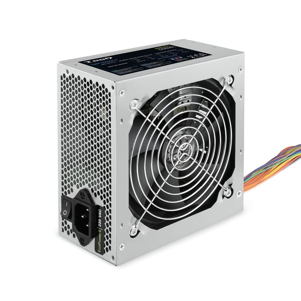 TooQ Fonte Ecopower II virtalähdeyksikkö 500 W 20+4 pin ATX ATX Hopea