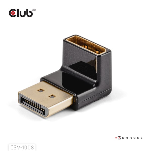 CLUB3D CAC-1008 kabelomvandlare (hane/hona) DisplayPort Svart