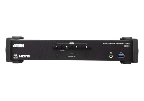 ATEN 4-portars USB 3.0 4K HDMI KVMP™ Switch med ljudmixerläge