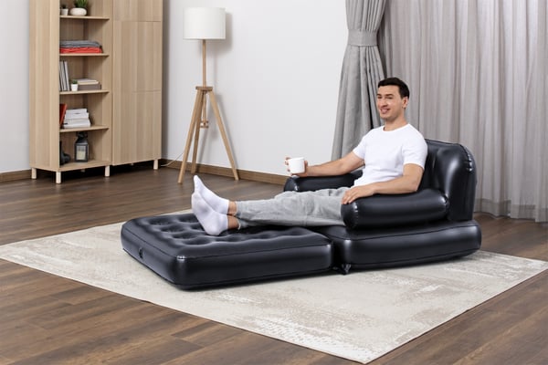 Bestway 75114 / 23 uppblåsbar solstol Svart