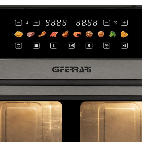 G3 Ferrari G10223 fritös Dubbel 12 l Fristående 2200 W Varmluftsfritös Svart, Rostfritt stål