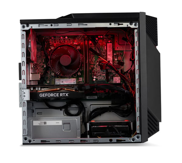Acer Nitro 50 (N50-660) Intel Core Ultra 7 265F 32 GB DDR5-SDRAM 1 TB SSD NVIDIA GeForce RTX 5060 Windows 11 Home Skrivbord PC Svart, Röd
