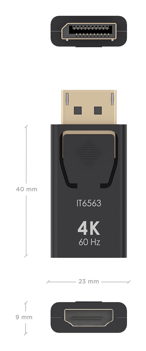 AISENS A125-0908 videokabel adapter DisplayPort HDMI Sort
