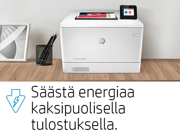 HP Color LaserJet Pro M454dw, Tulostus, USB-tulostus etulevyn kautta; Kaksipuolinen tulostus