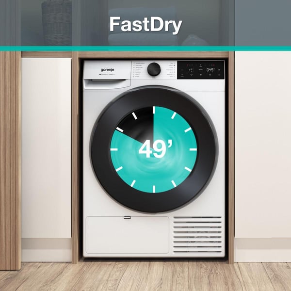 Gorenje D2G49D tumlare Fristående Frontmatad 9 kg Vit