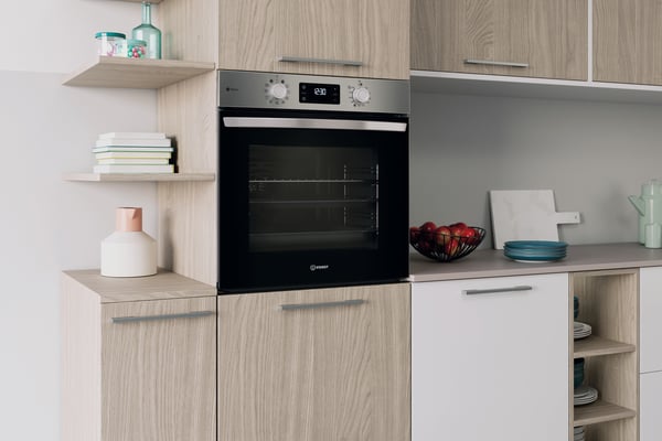 Indesit IO 258HS X 71 L Rustfrit stål