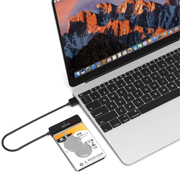 AISENS ASE-25A03B Hölje för lagringsenheter HDD-hölje Svart 2.5" USB-ström