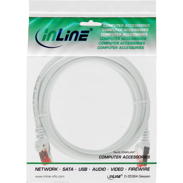 InLine 76402W netværkskabel Hvid 2 m Cat6 S/FTP (S-STP)