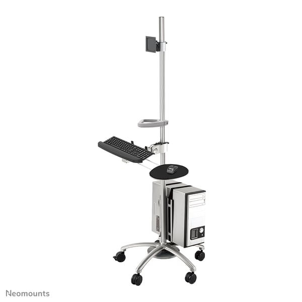 Neomounts FPMA-MOBILE1800 multimedie vogn & stand Sølv Multimedie kurv