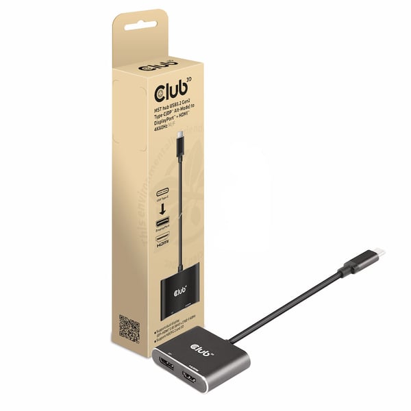 CLUB3D CSV-1552 USB grafisk adapter Sort