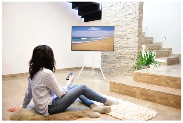 Hama 00220871 TV-kiinnike 190,5 cm (75") Valkoinen
