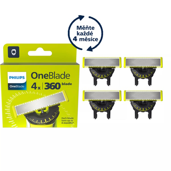Philips OneBlade QP440/50 4 st grön