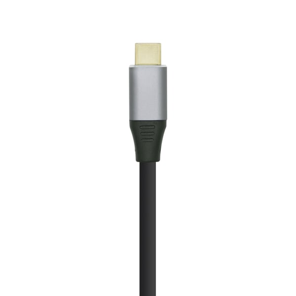 AISENS A109-0393 videokabeladapter 1,8 m HDMI Typ A (standard) USB Type-C Aluminium, Svart