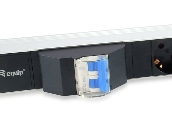 Equip 333312 strømforsyningsenhed (PDU) 6 AC stikkontakt(er) 1U Sort