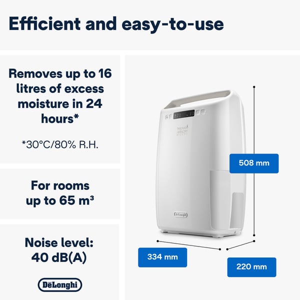 De’Longhi Tasciugo AriaDry Multi DEXD214RF 2,1 L 40 dB 300 W Hvid